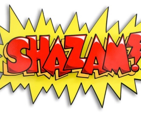 Shazam ! - 26 x 46 cm - Sculpture murale 3D en métal découpée au laser