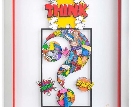 Thinking Comics - 20" x 14" - papercut 3D