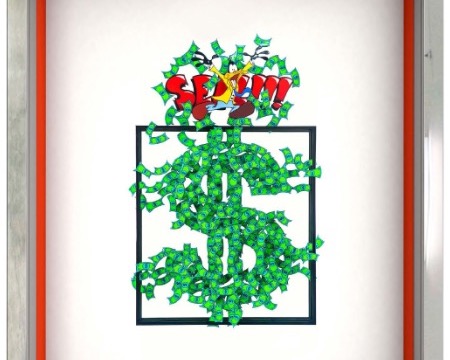 Thinking outside the box - Sell - 56 x 41 cm - papercut 3D