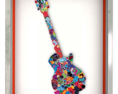Tugging on my heart strings - 22" x 16" - papercut 3D