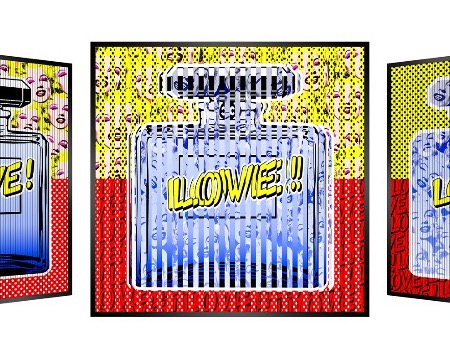 Cocotte Chanel - Kinetic Pop art - 14" x 14" inch