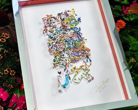 Homage to Jackson Pollock - 39 x 42 cm - papercut 3D