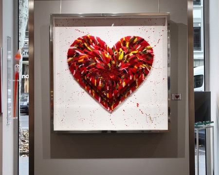 Heart Cake - 100 x 100 cm - Plumes et dessin