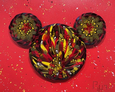 Mickey - 27,5" x 31" - Plumes and drawing