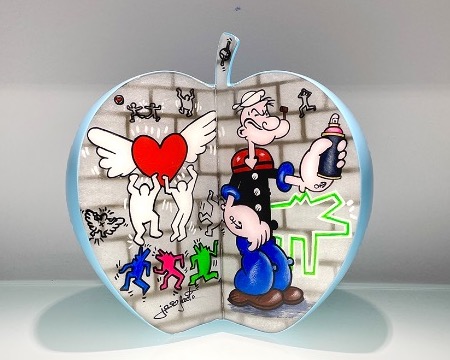 Popeye & Keith Haring - 7" inch - Resin sculpture