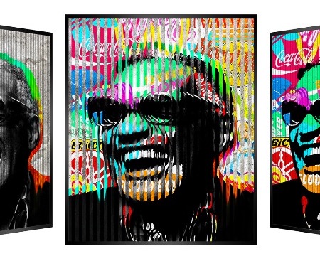 People and brand - Ray Charles - Kinetic Pop art - 36,5 x 36,5 cm