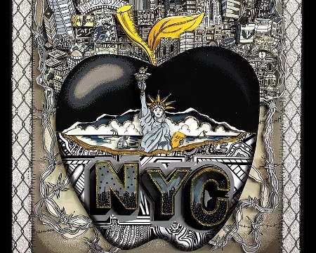 Tagging the big apple - 11" x 14,5" - Serigraphy 3D