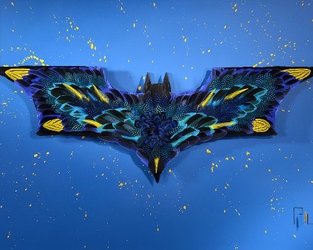 Gotham - 120 x 80 cm - Plumes et dessin