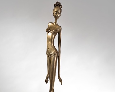 Evelyne - 39" - Bronze sculpture,