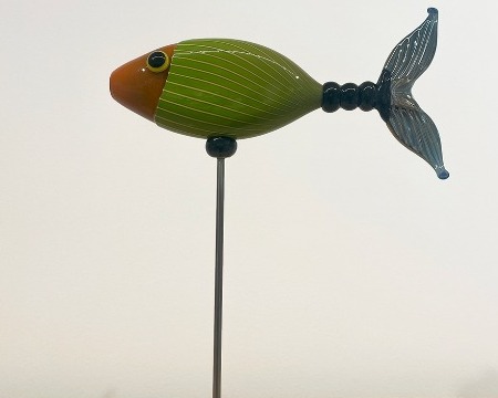 Poisson mer du sud - Sculpture en verre - 48 x 34 cm