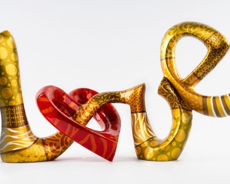 Golden Love - 20"- free standing sculpture