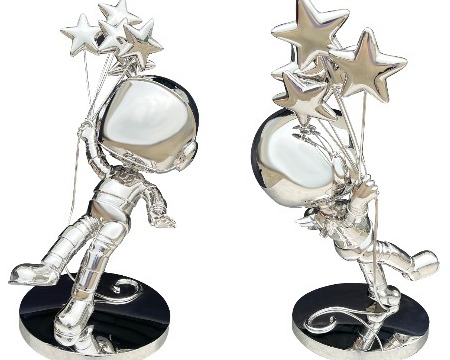 Stars Balloon - Sculpture en inox poli miroir - 60 cm