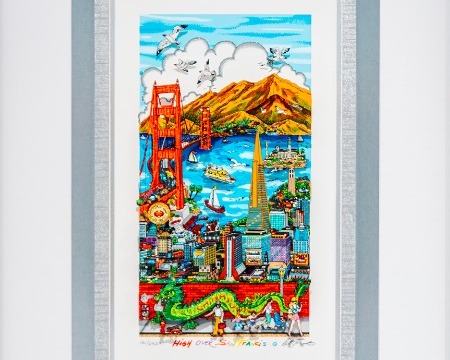 High Over San Fransisco - 16,5 x 32 cm - Sérigraphie 3D