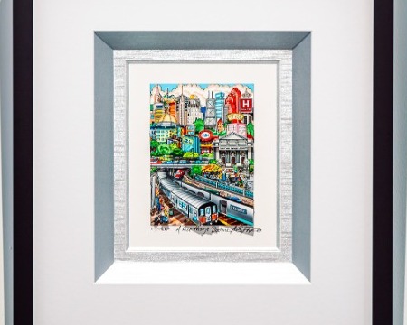 A ride through Boston - 46 x 51 cm - Sérigraphie 3D