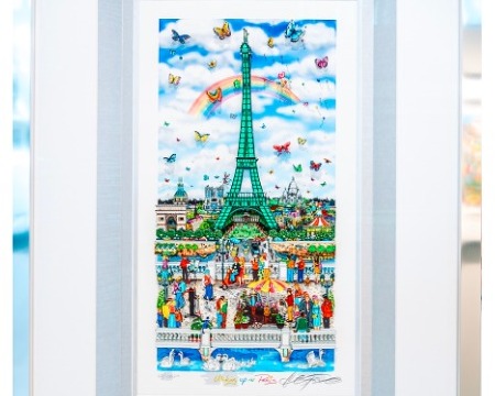 Waking up in Paris - 31" x 22" - Serigraphy 3D