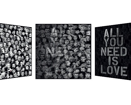 SOLD OUT - People spread love - Kinetic Pop art - 90 x 90 cm