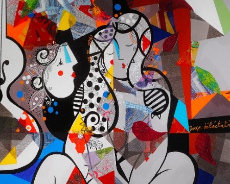 Douce Délectation - 39" x 31" or 9" x 12"- Lacquer on aluminium