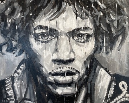 Jimmi Hendrix - 50 x 60 cm - Acrylique sur toile
