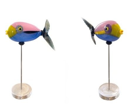 SOLD OUT - Tropiques Multicolore - Glass sculpture - 15" x 23,6"