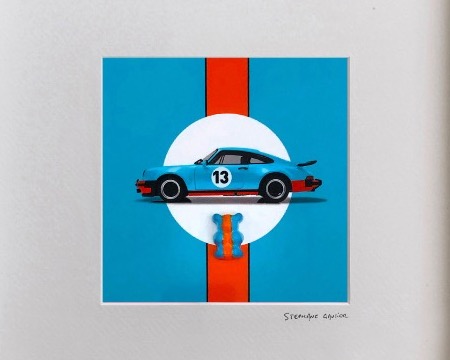 911 Le Mans - Technique Mixte - 27 x 27 cm