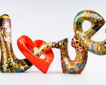 I love Klimt - 52 x 25 x 16 cm - free standing sculpture