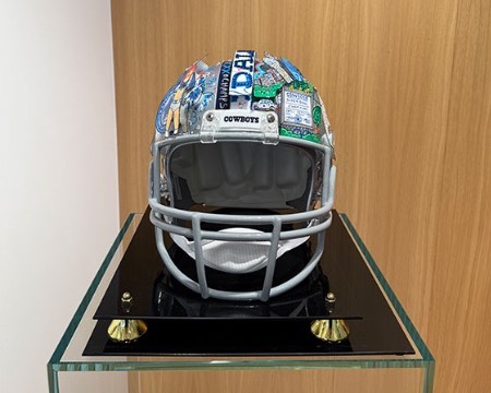 Helmet Dallas Cowboys - 12,6 x 9 x 10 in - Oeuvre originale 3D
