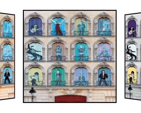 Il y a du monde aux balcons - Kinetic Pop art - 100 x 100 cm