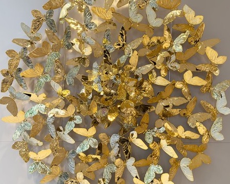 Circle of life - gold - wall sculpture - 47" x 47"