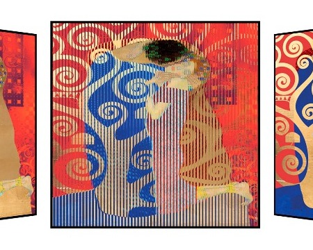 Brand new Klimt - Kinetic Pop art - 90 x 90 cm