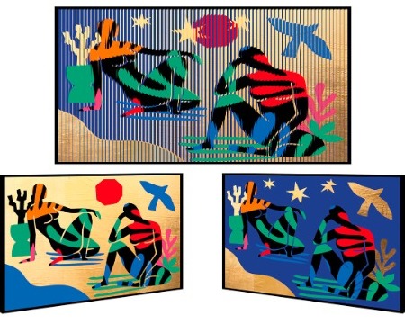 La piscine - Kinetic Pop art - 60 x 113 cm