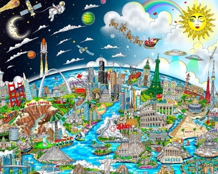 A world for us - 20" x 20,5" - Serigraphy 3D