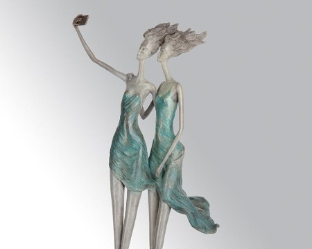 Best friend forever - 77 x 33 x 30 cm - sculpture en bronze