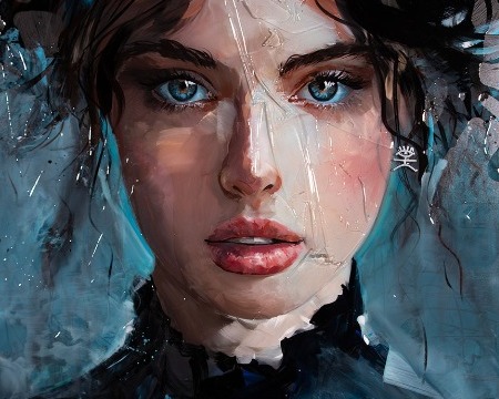 Rhodes - 100 x 70 cm - Peinture acrylique et résine sur métal