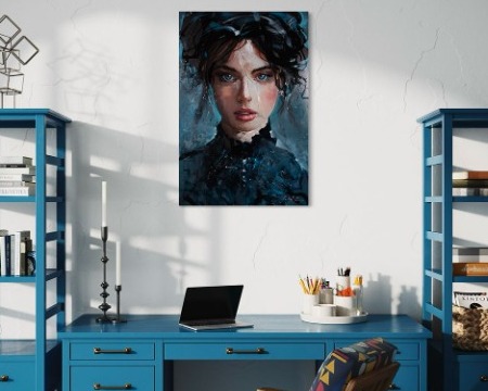 Rhodes - 39" x 27,5" - Acrylic paint and resin on metal