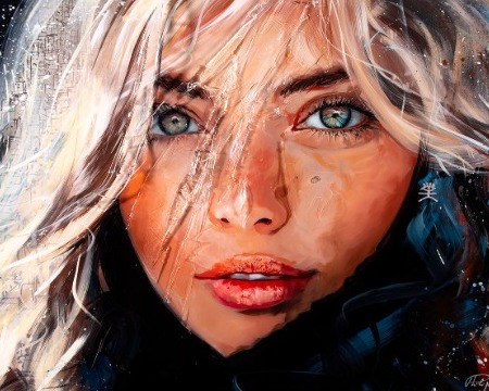 Flam - 100 x 70 cm - Peinture acrylique et résine sur métal