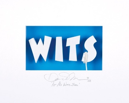 At my wits end - 31" x 29" - Shadow box