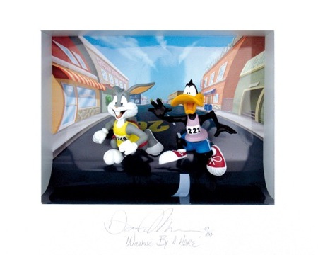 Winning by a hare - 24" x 26" - Shadow box