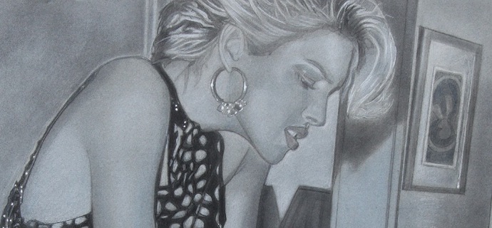 Vol de nuit - 18,7" x 22,2" - Work on paper