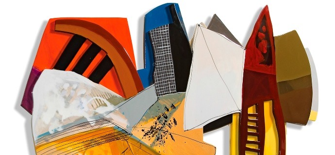 Abstract winter - 100 x 80 cm - Sculpture en bois