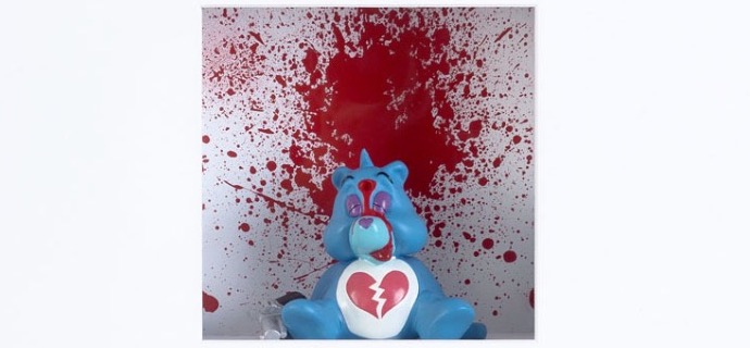 Who cares bear - 20" x 20" - Shadow box