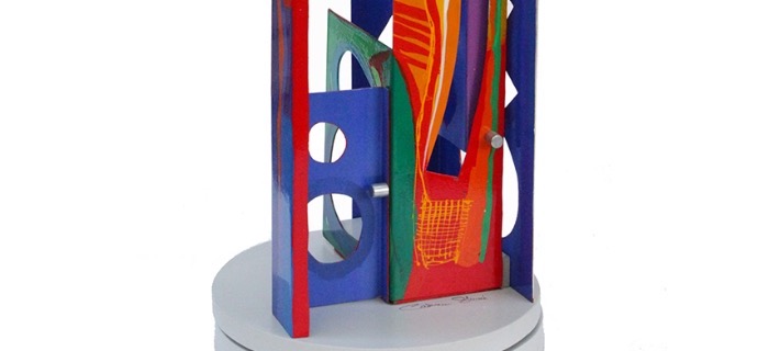 Transparent tower - 109 cm - Sculpture en métal