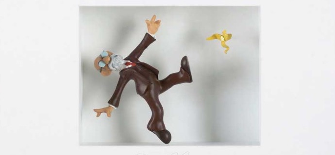 Freudian slip - 28" x 26" x 7,4" - Shadow box