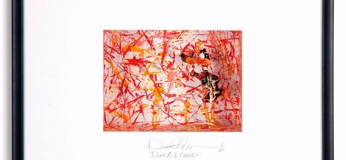 Duck à l'orange - 25,2" x 27,2" - Shadow box