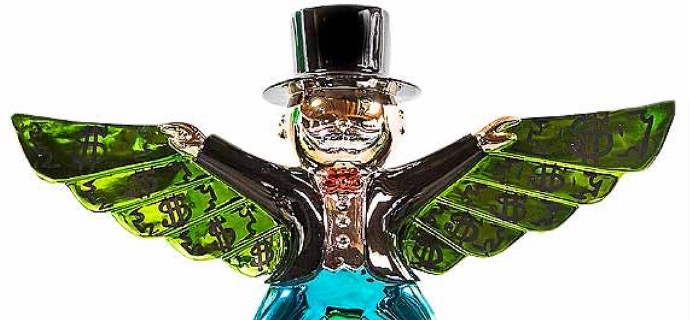 Monopoly Money Wings - 173 x 188 x 101 cm - Sculpture