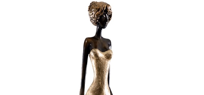 Marie - 68" - Bronze sculpture,
