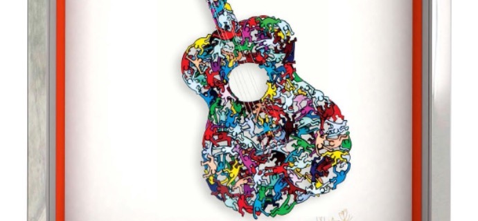 Pop Guitar - 22" x 16" - papercut 3D