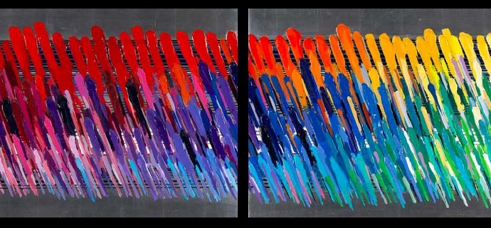 Notes Silver - Diptyque - 180 x 120 cm  (x2) - Monotype