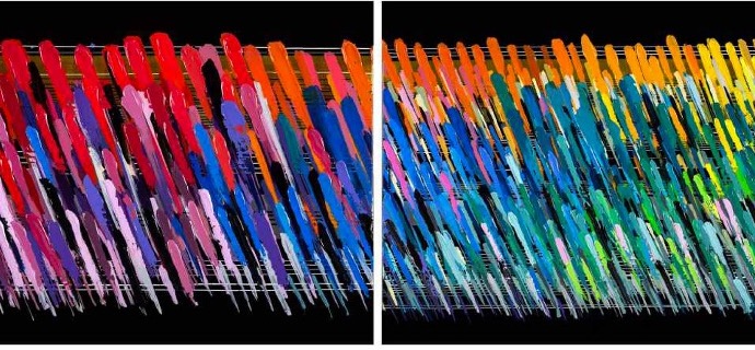 Notes Black - diptyque - 180 x 120 cm - Monotype