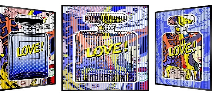 Love spray - Kinetic Pop art - 27" x 27" inch