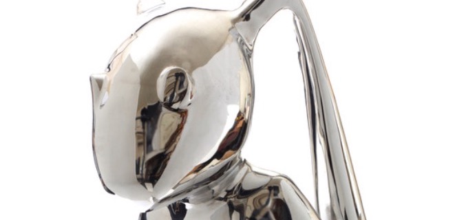 Lapin doudou - polished stainless steel - 63"inch